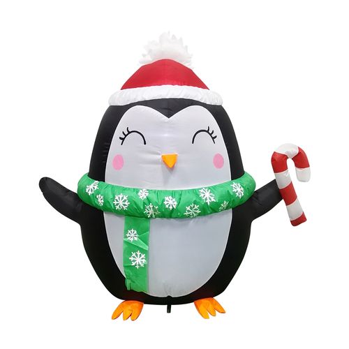 Inflable Pingüino Holiday Time Navideño -1 m