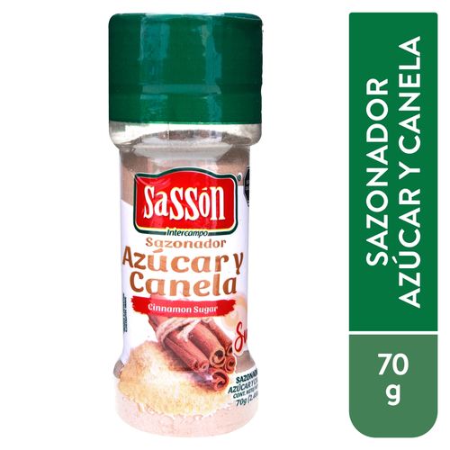 Sasson Canela Y Azucar Frasco 70Gr