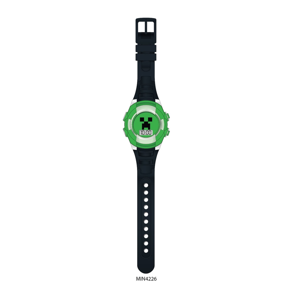 Reloj Minecraft Lcd Parpadeante Verde/Negro - Walmart | Guatemala