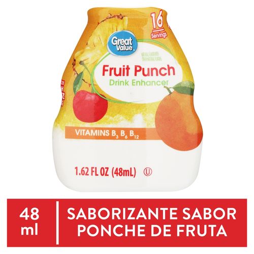 Bebida Great Value Sabor Ponche De Frutas 48 ml