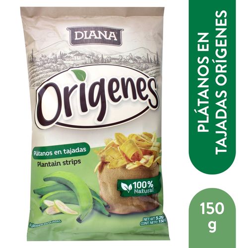 Snack Diana Origene Plátano Tajada - 150 g