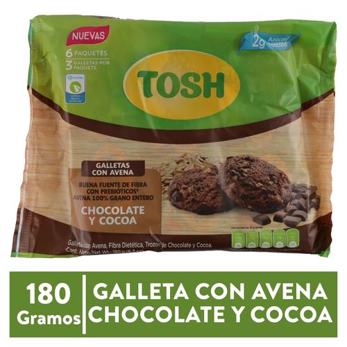 Galleta Tosh Avena Chocolate 180Gr