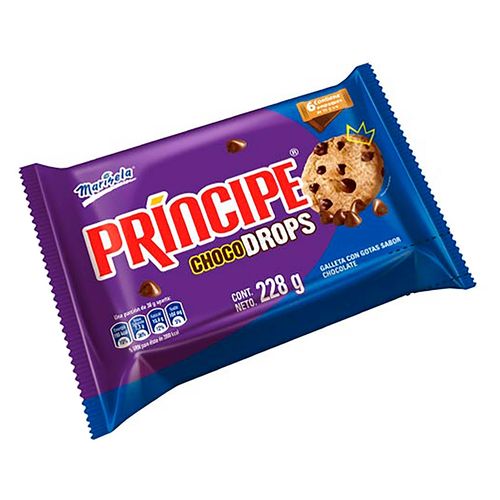 Galleta Principe Choco Drops 6 pack -228 g