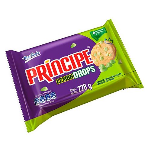 Galleta Marinela Principe Drops Limón 6 pack -228 g