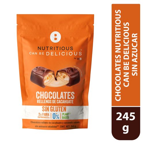 Chocolates Nutritious Can Be Delicious Sin Azucar -245 g