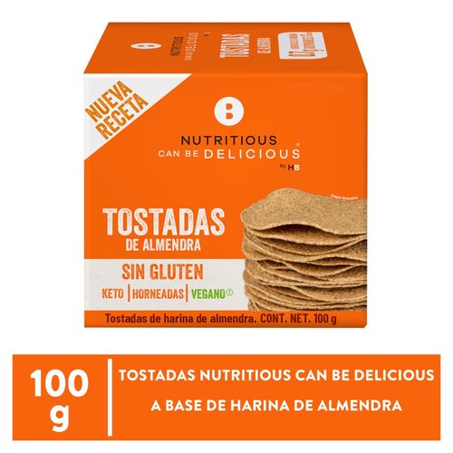 Tostadas Nutritious Can Be Delicious a Base de Harina de Almendra Sin Gluten y Keto - 100 g