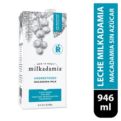 Leche Milkadamia  Macadamia sin Azúcar - 946 ml