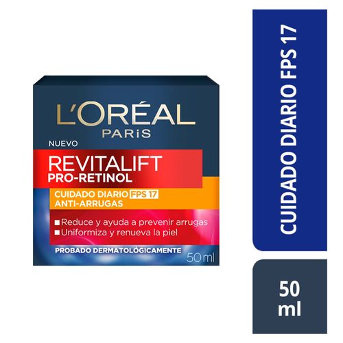 Crema  L'óreal Paris Facial Retinol Revitalift Para Día - 50 ml