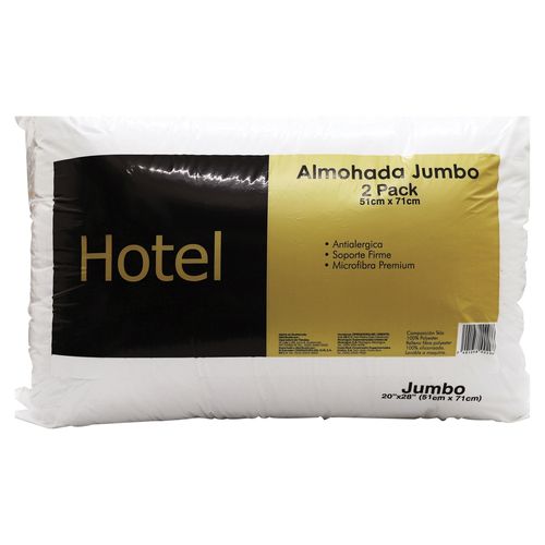 2 Pack Almohada Hotel Basic Jumbo Blanca