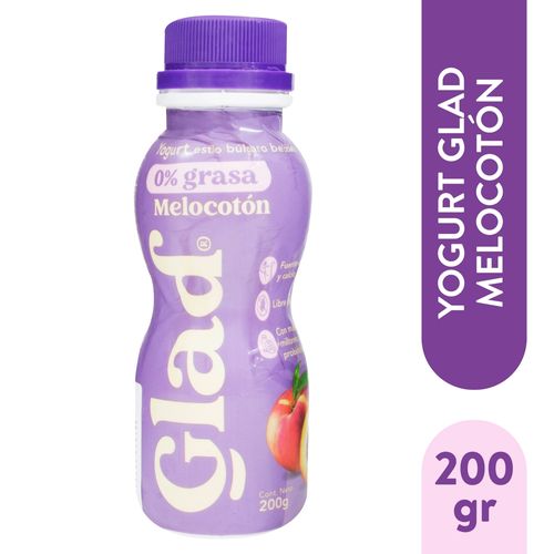 Yodrink Glad 0 Grasa Melocotón - 200 ml