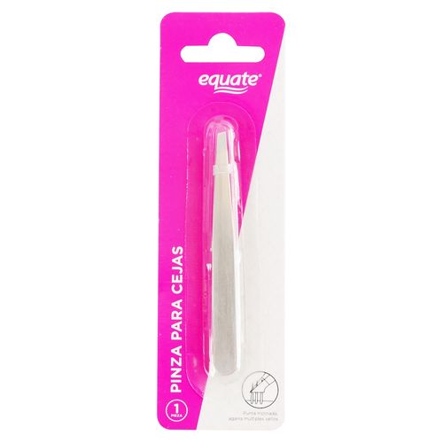 Pinzas Para Cejas Punta Angular Marca Equate - 1 Unidad