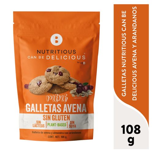 Galletas Nutritious Can Be Delicious Avena y Arandanos - 108 g