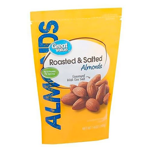 Almendra Great Value Tostada con Sal - 397 g