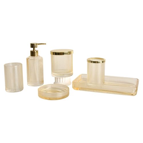 Set de accesorios Home Trends de vidrio para baño - 6 Pzas