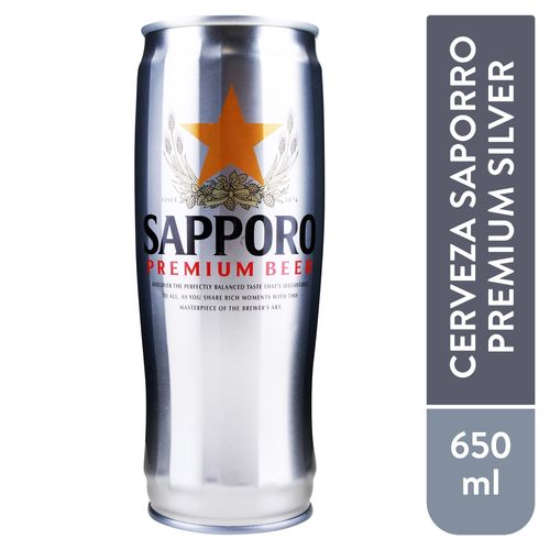 Sapporo Premium Silver Lata 650 Ml