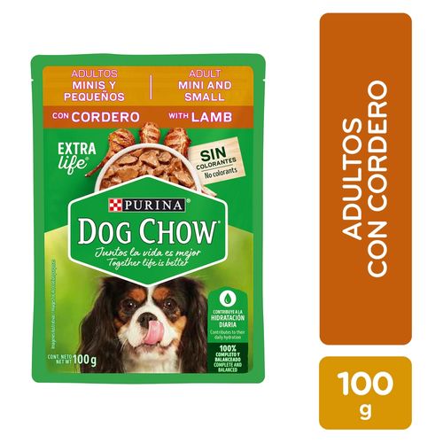 Alimento Húmedo Perro Purina Dog Chow Adultos Minis y Pequeños Cordero -100g