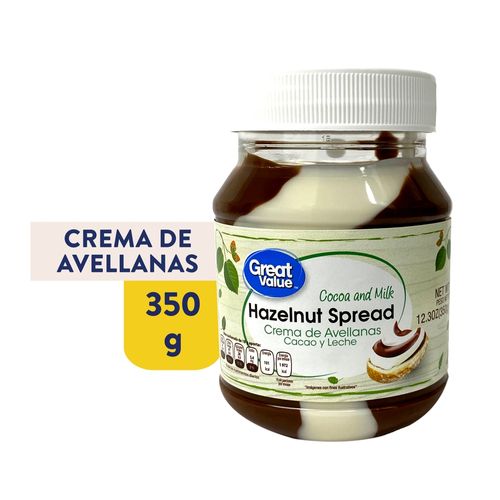 Crema Great Value De Avellanas - 350gr