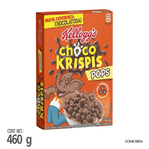 Cereal Kellogg's Choco Krispies Pops Bolitas de maíz y avena sabor a chocolate 1 caja - 460g