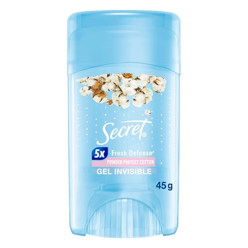 Antitranspirante Secret Gel Invisible Powder Protect Cotton 45 g