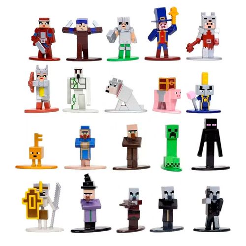 Nano Metal Figs 20 Pzs Surtido Minecraft