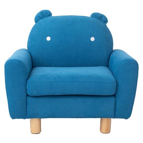 Sofá infantil Mainstays con forma de oso color azul