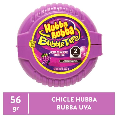 Chicle Hubba Bubba Sabor Uva - 56 g