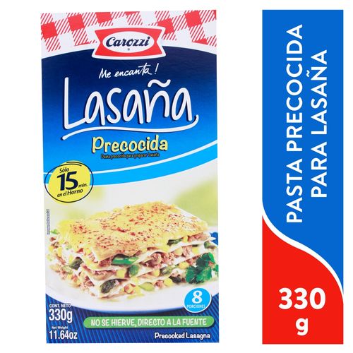 Pasta Carozzi Lasana Precocida 330gr