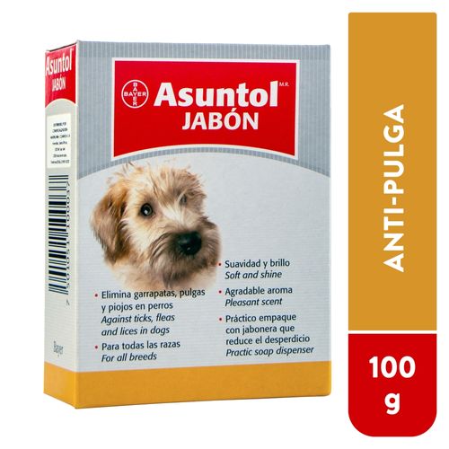 Jabón Asuntol Para Perro, Anti-Pulgas - 100gr