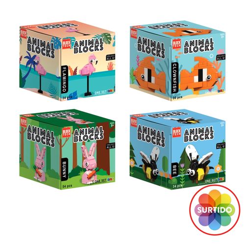 Juego de bloques Animales surtido