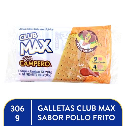 Galleta Clubmax Pollo Campero 306g