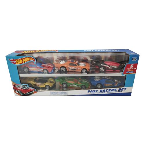 Vehiculo Pullback Hot Wheels 13Cm 6Pack