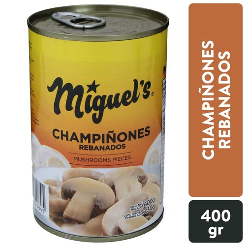 Champinones Rebanados Marca Miguels - 400gr