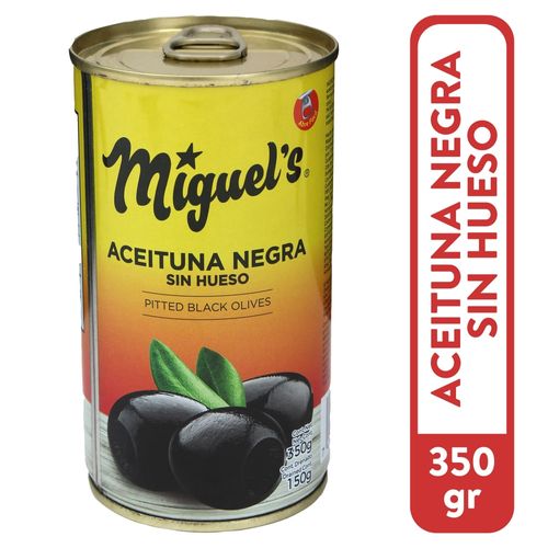 Aceitunas Negras Marca Miguels Sin Hueso - 350gr