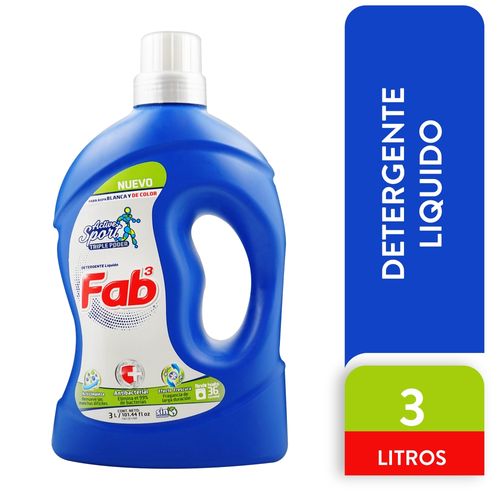 Detergente Liquido Fab Sport Antibacterial -3000 ml