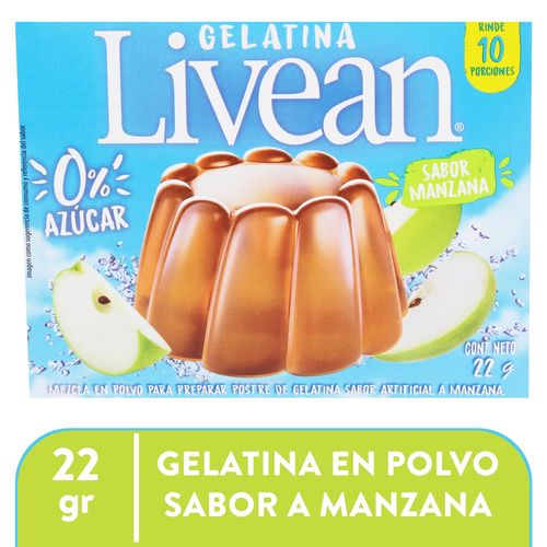 Livean Gelatina Manzana Verde 22gr