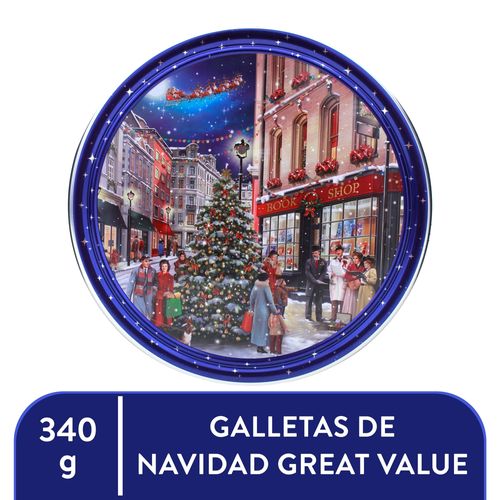 Galleta navidad Great Value en lata - 340 g