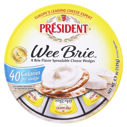 President Wee Brie Wedges 12Oz