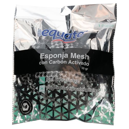 Esponja Para Baño Mesh Con Carbon Activado Marca Equate