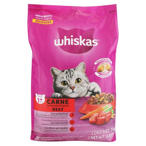 Alimento Gato Whiskas Carne 3000 Gr