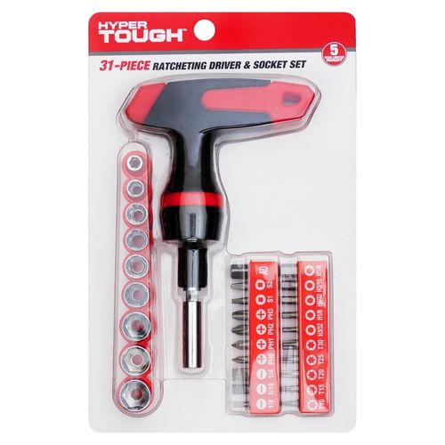 Set De Desarmador Hyper Tough Con Piezas Intercambiables