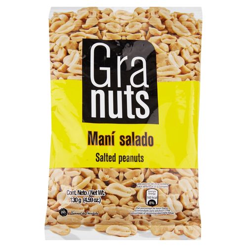 Snack Granuts Mani Con Sal 130gr