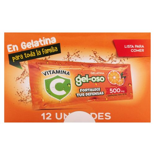 Gel Oso Vitamina C Sabor Naranja 12Un