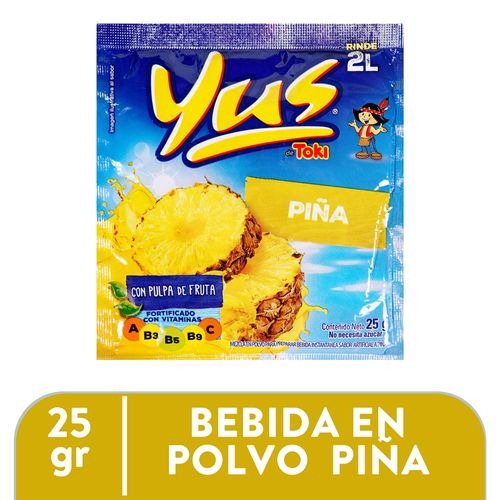 Bebida En Polvo Yus Sabor Piña - 25 g