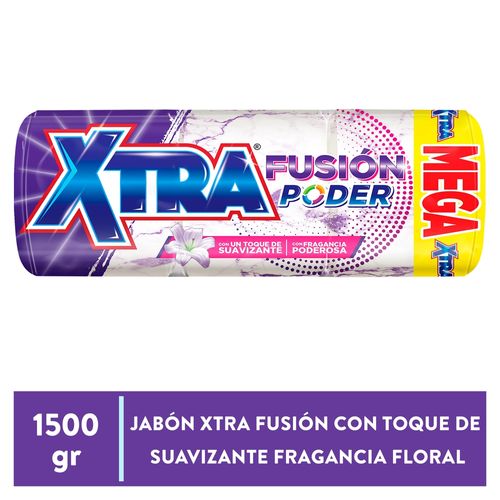 Jabón Xtra fusion con suavizante - 1500 g