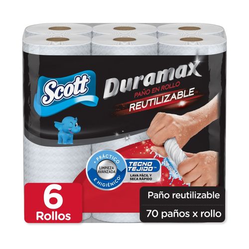 Toalla de Papel Reutilizable Scott Duramax 6 Rollos -70 Hojas