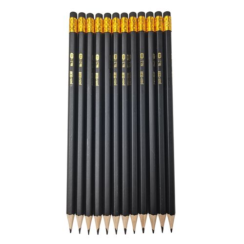 Lápices de grafito Pen + Gear diseños color negro caja - 12 Uds