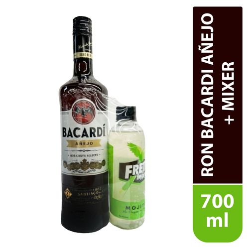 Ron Bacardi Añejo más Mixer - 700 ml