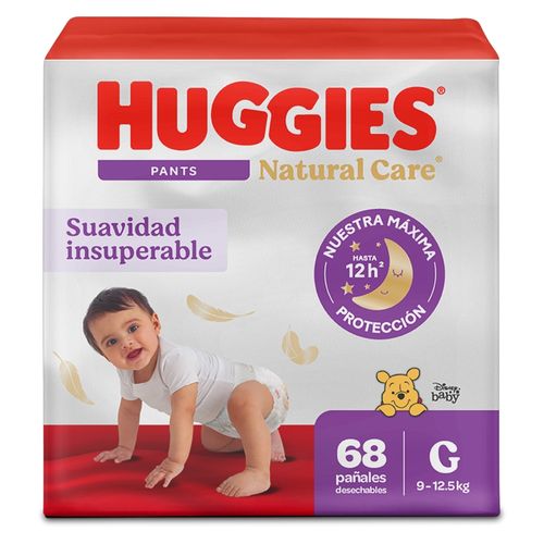 Pañales Huggies Natural Care Pants Etapa 3/G - 68 Unidades