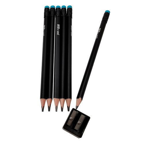 Lápices de grafito Pen + Gear con sacapuntas - 6 Uds