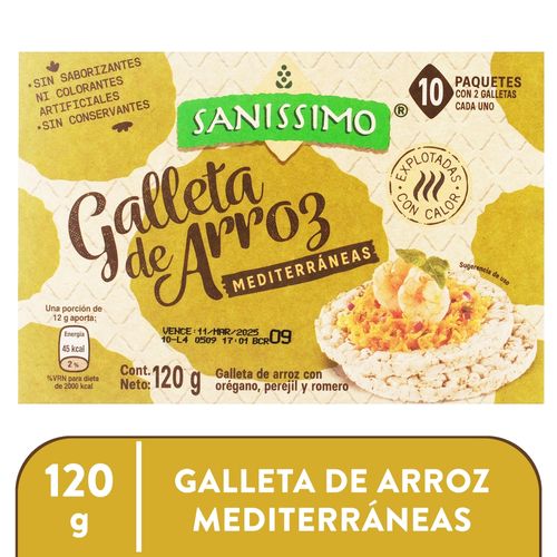 Galleta Arroz Mediterraneas 10pk 120g